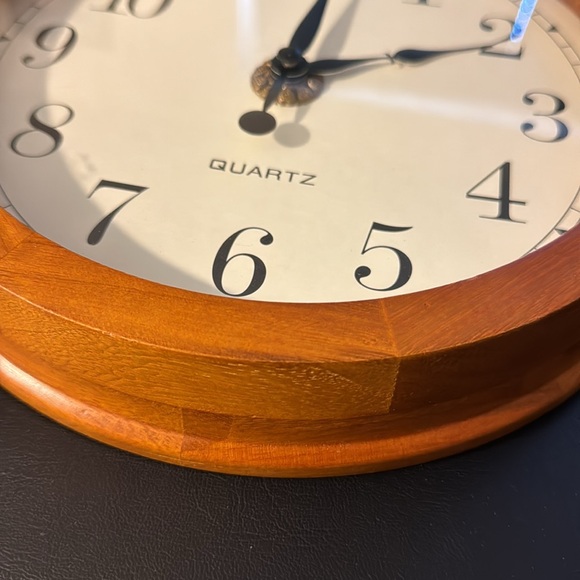 Quartz Patchwork Wood Wall Clock - Kitchen Home Decor Wooden - Picture 2 of 11